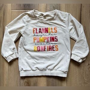 🎃 Kids Cream Sweatshirt with Colorful Text